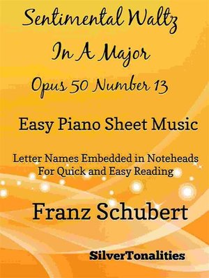 cover image of Sentimental Waltz in a Major Opus 50 Number 13 Easy Piano Sheet Music